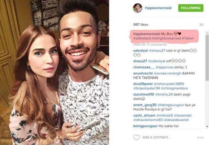 Hardik Pandya Lisha Sharma