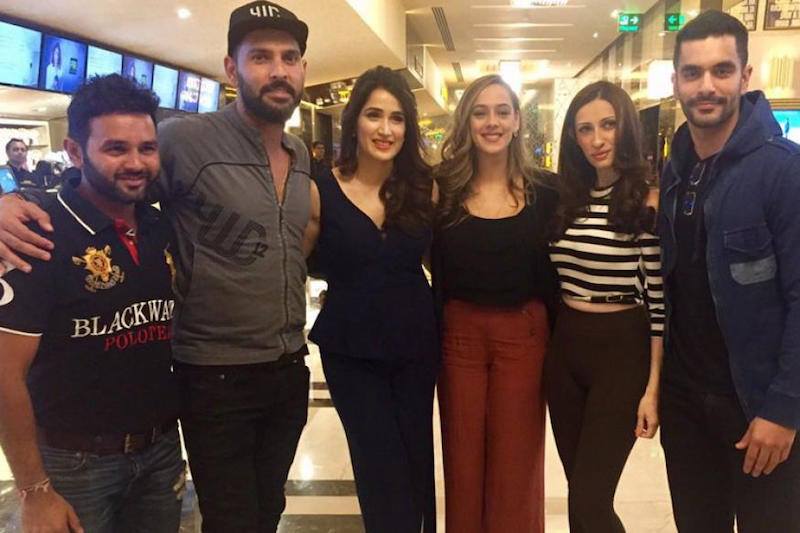 Parthiv Patel, Yuvraj Singh, Sagarika Ghatge, Hazel Keech, Angad Bedi