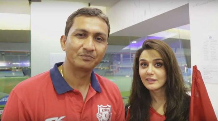 Preity Zinta and Sanjay Bangar