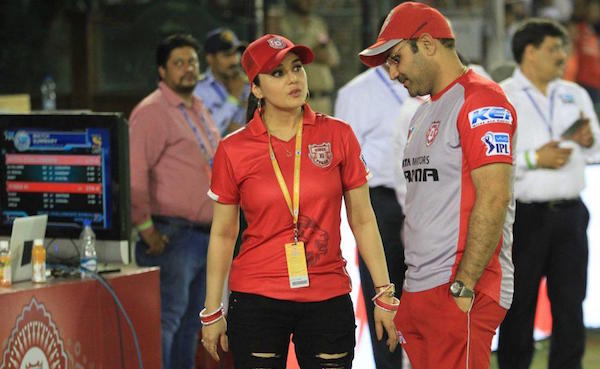 Preity Zinta and Virender Sehwag