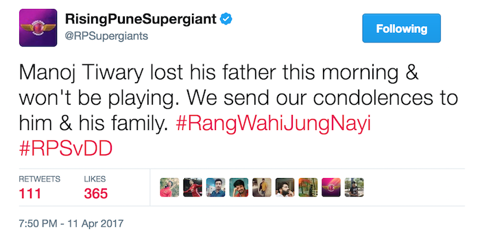 RPS tweet
