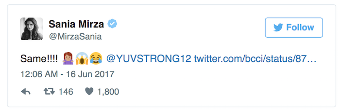 Sania Mirza tweet