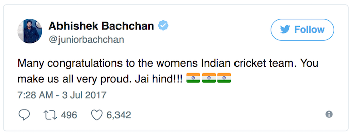 Abhishek Bachchan tweet