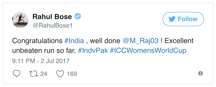 Rahul Bose tweet