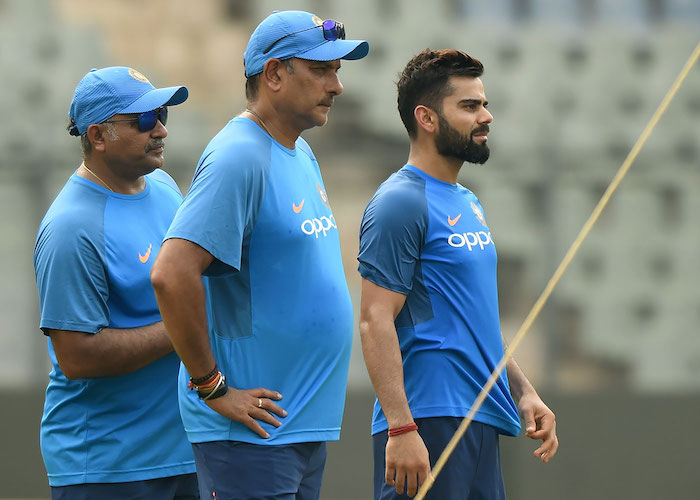 Virat Kohli, Ravi Shastri, Bharat Arun