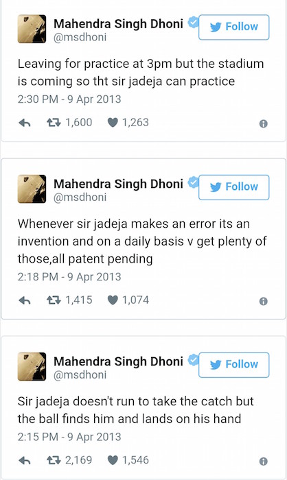 Dhoni tweet to Jadeja 3