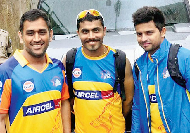 Dhoni, Jadeja, Raina