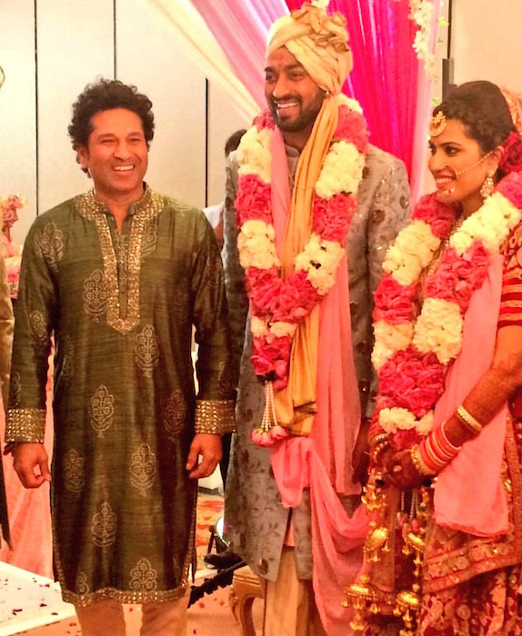 Sachin Tendulkar, Krunal Pandya, Pankhuri Sharma