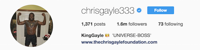 Chris Gayle Instagram