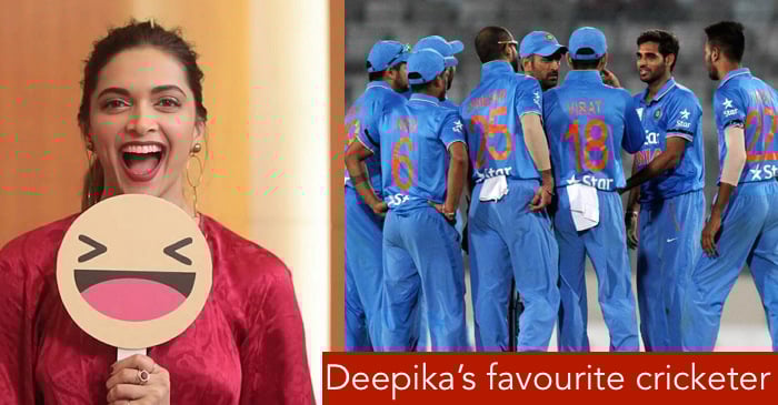 Bollywood actress Deepika Padukone reveals her favourite cricketer