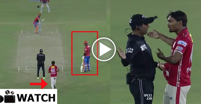 WATCH: Furious Sandeep Sharma argues with umpire over a no ball