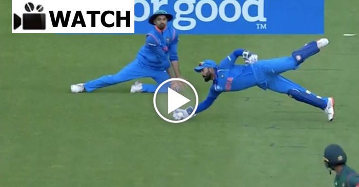 WATCH: Dinesh Karthik pulls off one-handed stunner to dismiss Mahmudullah