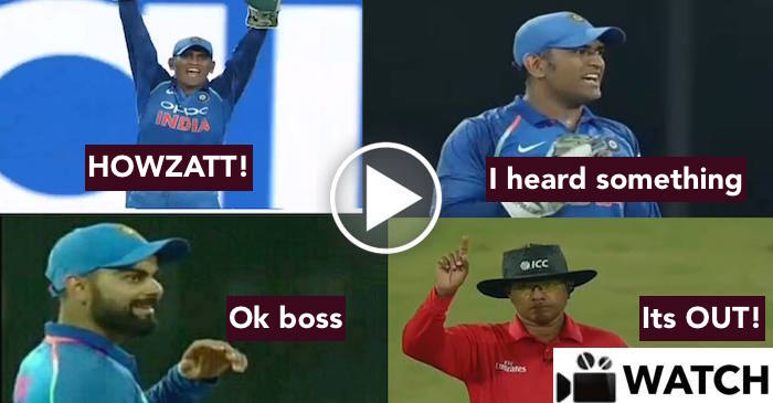 WATCH: MS Dhoni asks Virat Kohli to take DRS; wide ball turns into the dismissal of Niroshan Dickwella