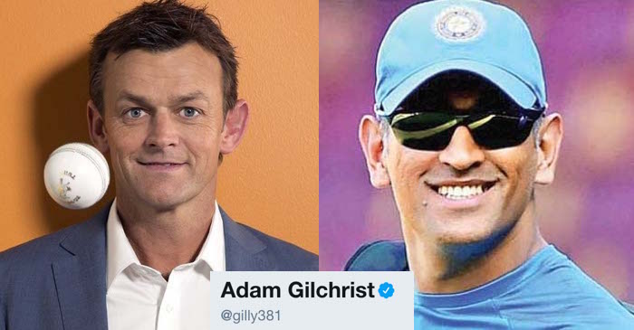 Adam Gilchrist congratulates MS Dhoni on completing 100 stumpings in ODIs
