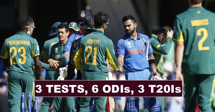 Schedule of India’s Tour Of South Africa Announced
