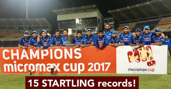 15 records that were broken by India against Sri Lanka in 5th ODI