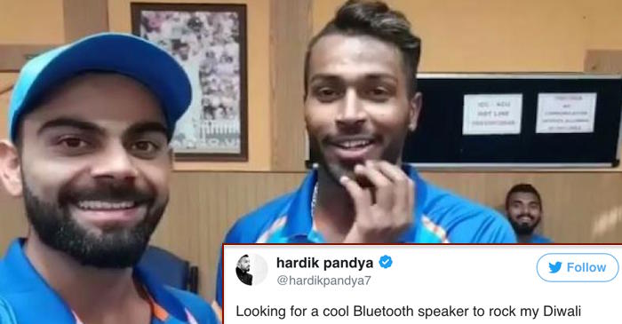 Hardik Pandya asks ‘which speakers to buy for Diwali party’, Virat Kohli and others reply with options