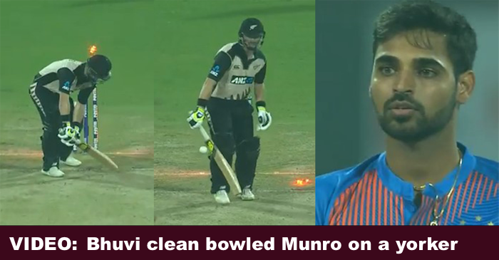 WATCH: Bhuvneshwar Kumar’s unplayable delivery to dismiss Colin Munro