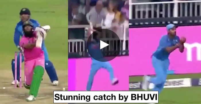 VIDEO: Bhuvneshwar Kumar takes a sensational catch at the boundary to dismiss Hashim Amla