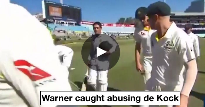 VIDEO: David Warner insults Quinton De Kock first