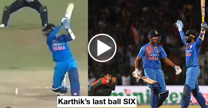 WATCH: Dinesh Karthik’s outrageous six that stunned Bangladesh