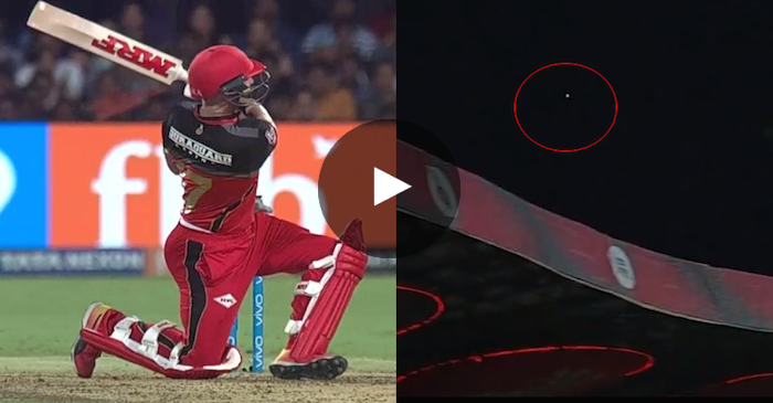 WATCH: AB de Villiers hits a 105m six, ball goes out of the stadium