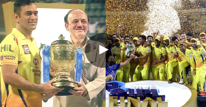 WATCH: MS Dhoni lifts the IPL 2018 trophy, Chennai Super Kings players celebrated the victory in style