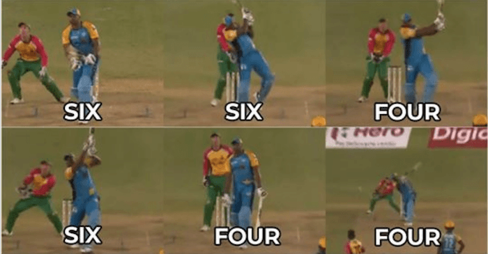 WATCH: Kieron Pollard smashes Devendra Bishoo for 30 runs in an over during CPL 2018 clash