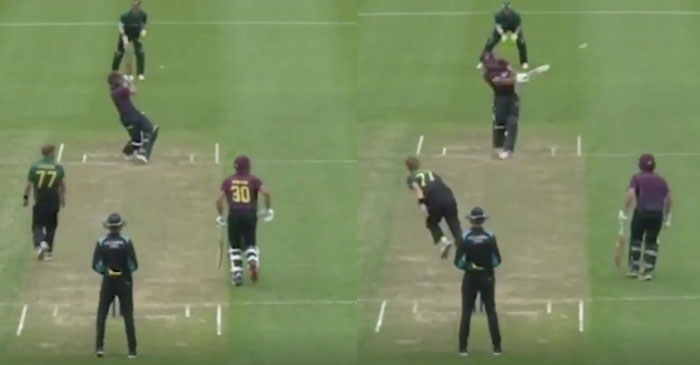 WATCH: Joe Carter, Brett Hampton smash 6 sixes, 43 runs in an over