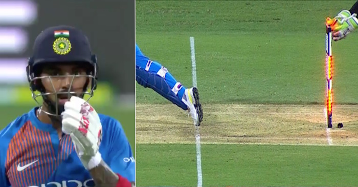 WATCH: KL Rahul becomes victim of the line-ball stumping call
