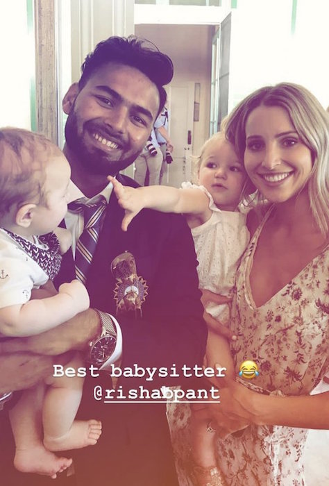 Rishabh Pant with Bonnie Paine