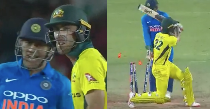 WATCH: MS Dhoni’s valuable advice helps Kuldeep Yadav to clean up Glenn Maxwell