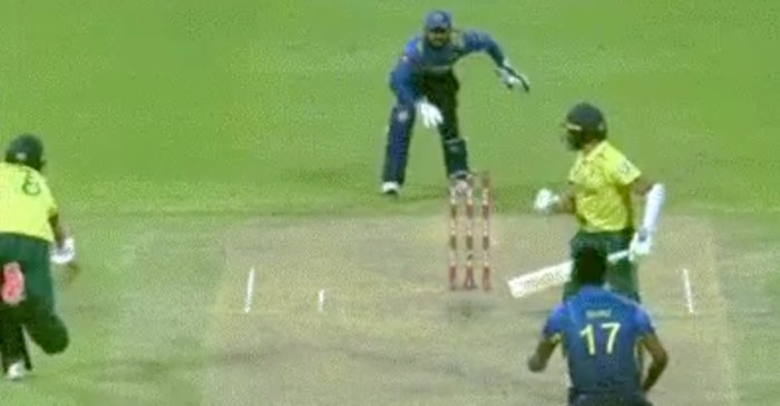 WATCH: Niroshan Dickwella misses an easy run-out chance; fans cite MS Dhoni’s example