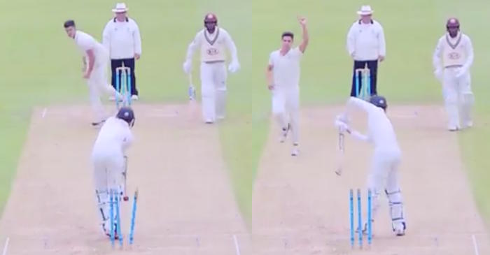 WATCH: Arjun Tendulkar bowls a ripper to dismiss Surrey opener Nathan Tilley