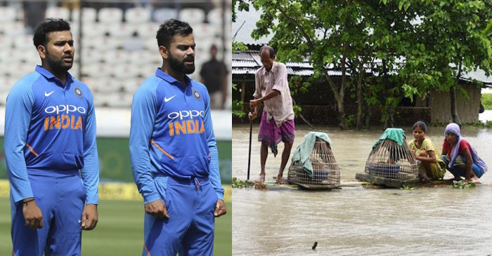 Cricketing fraternity pays tribute to the flood victims in Assam and other states