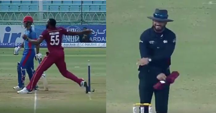 WATCH: Kieron Pollard smartly converts a no-ball into dead-ball, umpire shares a smile