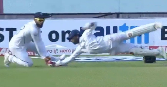 WATCH: Wriddhiman Saha takes a flying catch to dismiss Mahmudullah Riyad during the Day-Night Test