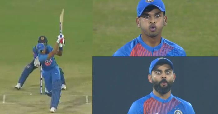 IND v SL 2020: WATCH – Shreyas Iyer hits a monster SIX, Virat Kohli enjoys