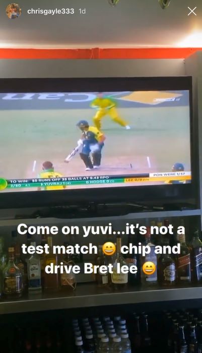 Chris Gayle Instagram Story