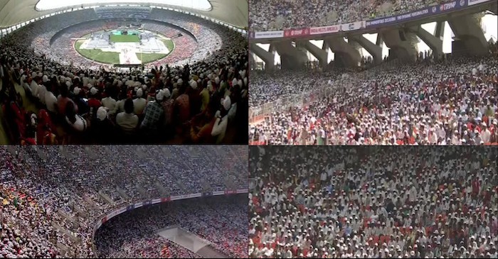 PM Narendra Modi unveils the first look of the jam-packed Motera Stadium; here’s the video