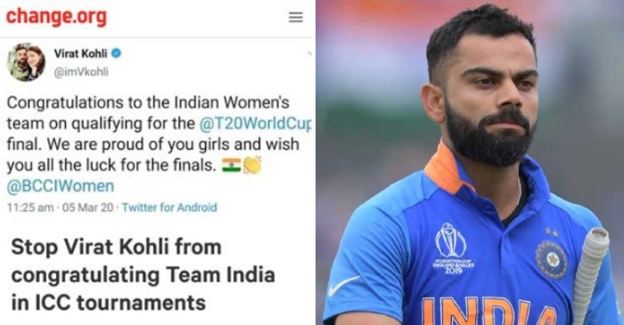 Petition calls to stop Kohli and Sehwag from wishing Team India before ICC tournaments