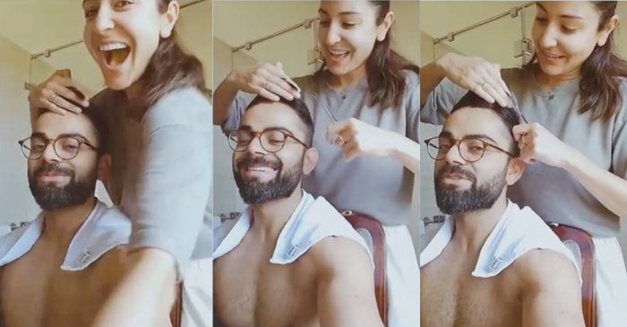 WATCH: Virat Kohli gets a haircut from his wife Anushka Sharma during quarantine