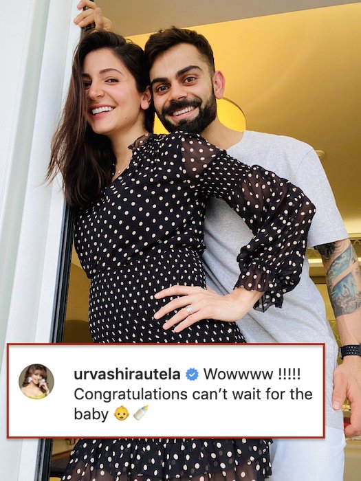 Anushka Sharma, Virat Kohli, Urvashi Rautela comment