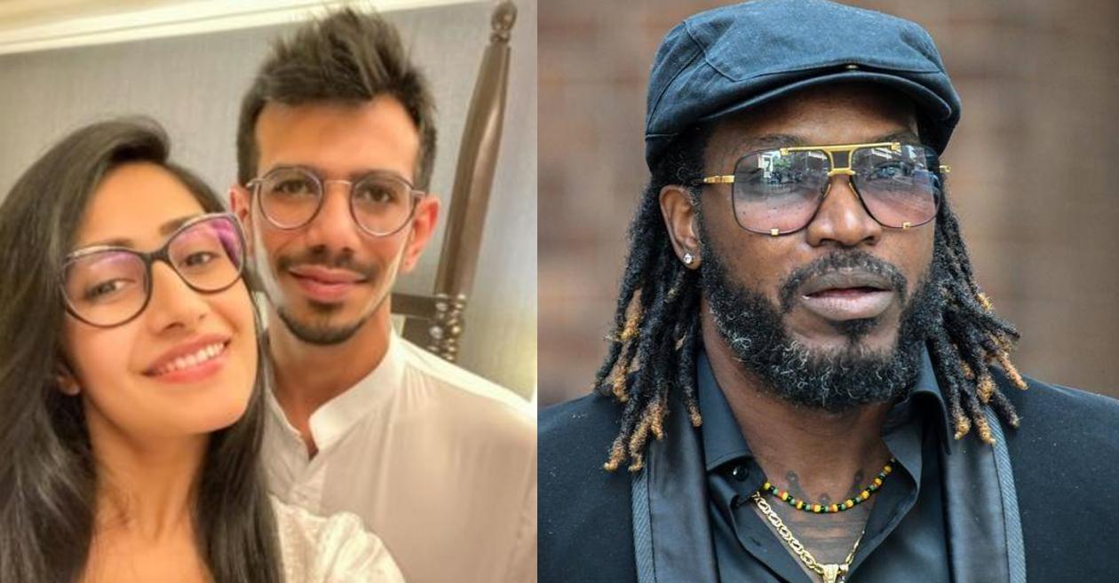 Chris Gayle takes a cheeky dig at Yuzvendra Chahal for his latest video with fiancee Dhanashree Verma