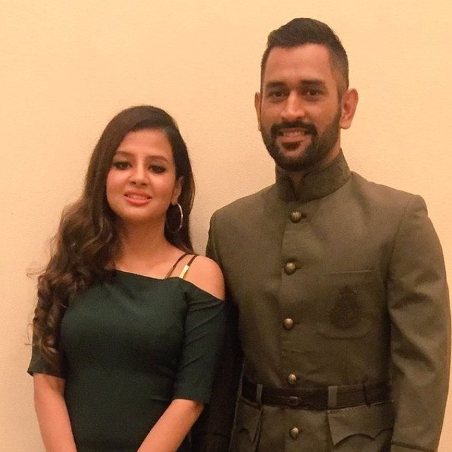 Sakshi with MS Dhoni