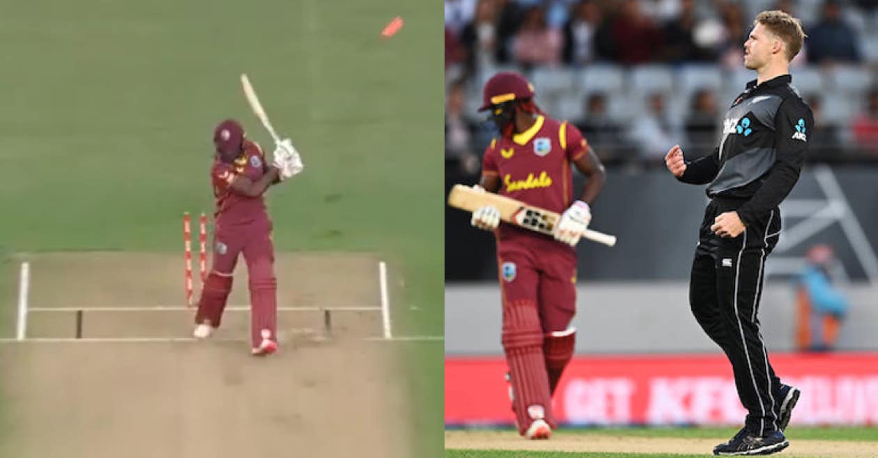 WATCH: Lockie Ferguson knocks over Andre Fletcher with an absolute ripper in NZ vs WI first T20I