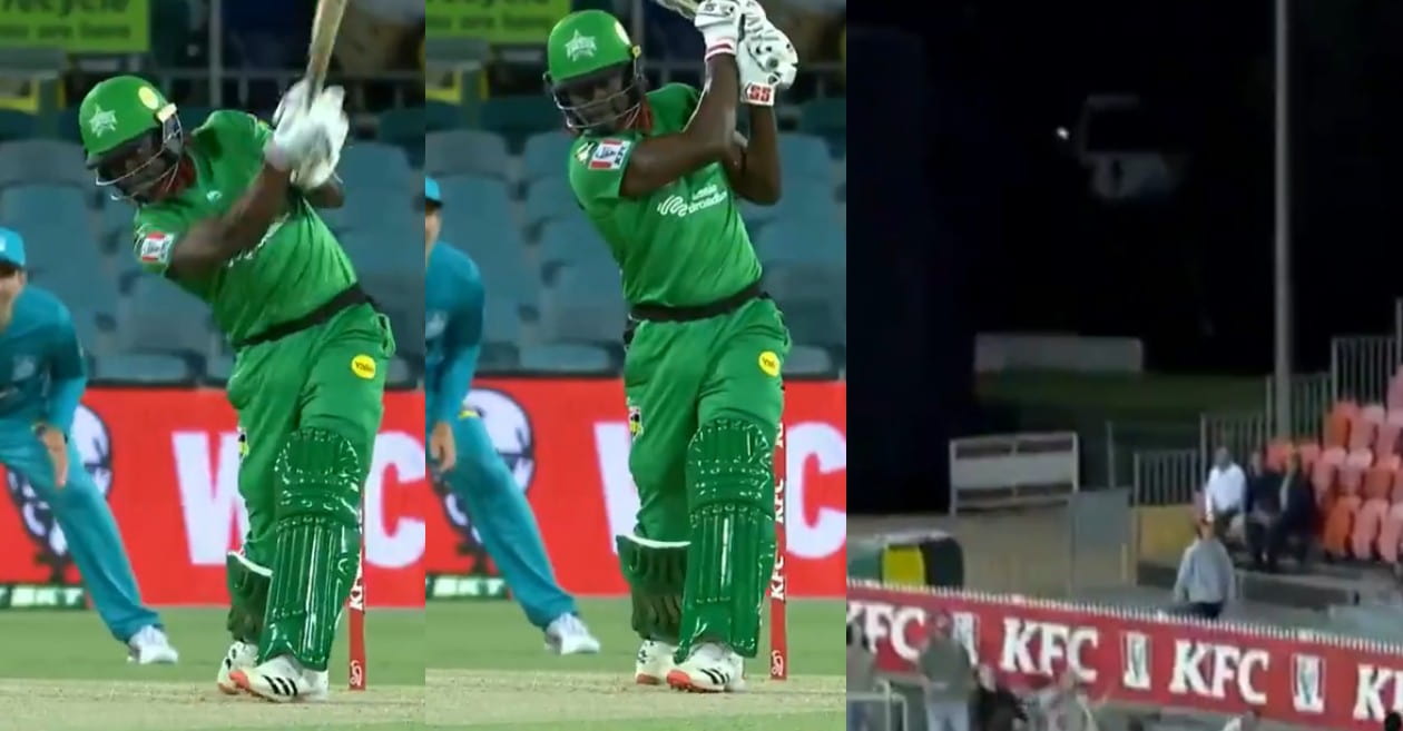 BBL 10 – WATCH: Andre Fletcher smacks a no-look six off Brisbane Heat seamer Xavier Bartlett
