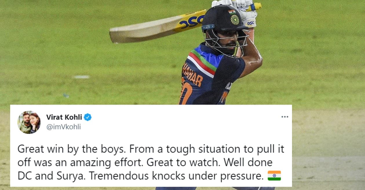 Twitter reactions: Deepak Chahar heroics help India register a thrilling win over Sri Lanka in 2nd ODI