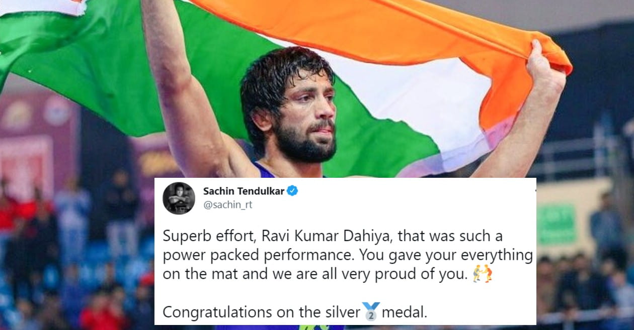 Indian Cricket fraternity hails wrestler Ravi Kumar Dahiya as he bags silver at Tokyo Olympics 2020