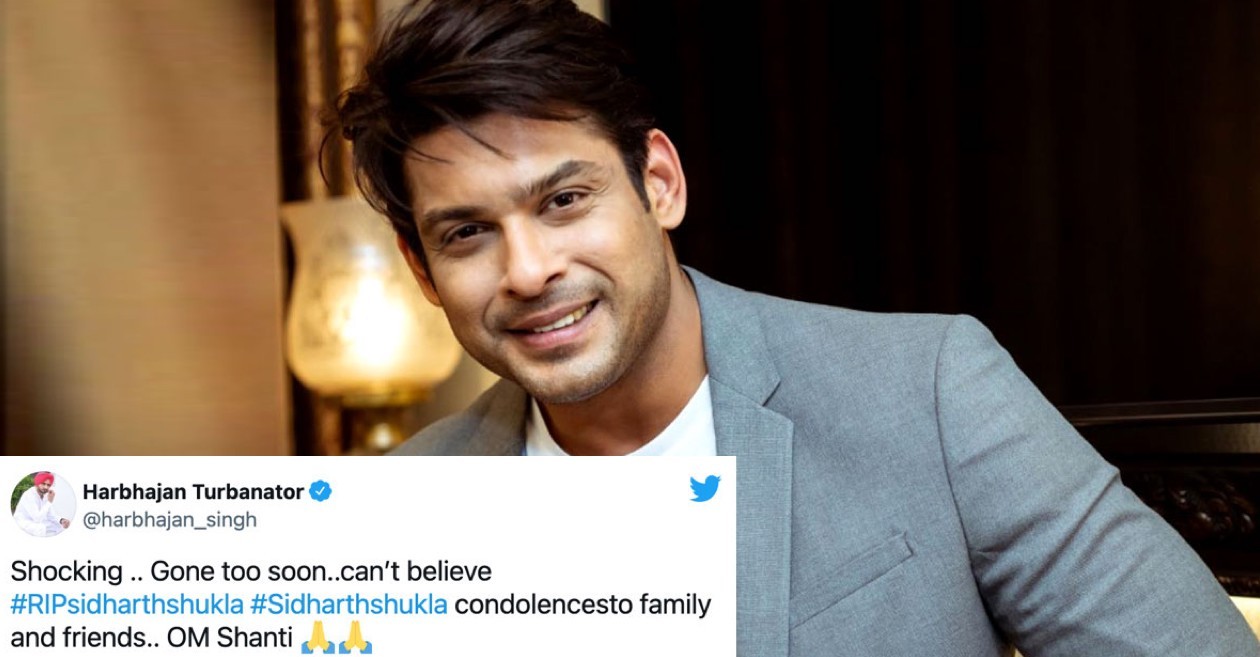 Harbhajan Singh, Virender Sehwag, Suresh Raina & other cricketers condole the death of actor Sidharth Shukla